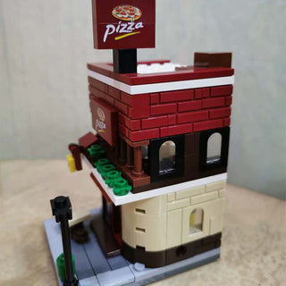 City Street View Pizza Shop Model Children Toy Building Blocks - Toysoff.com
