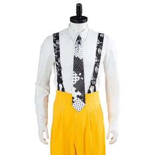 The Mask Jim Carrey Yellow Suit Cosplay Costume Halloween Carnival Suit