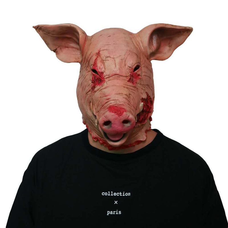 Horror Pig Mask Halloween Evil Full Head Animal Prop