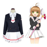 Anime Card Captor Kinomoto Sakura Japan Uniform Girl Cosplay Costume - Toysoff.com