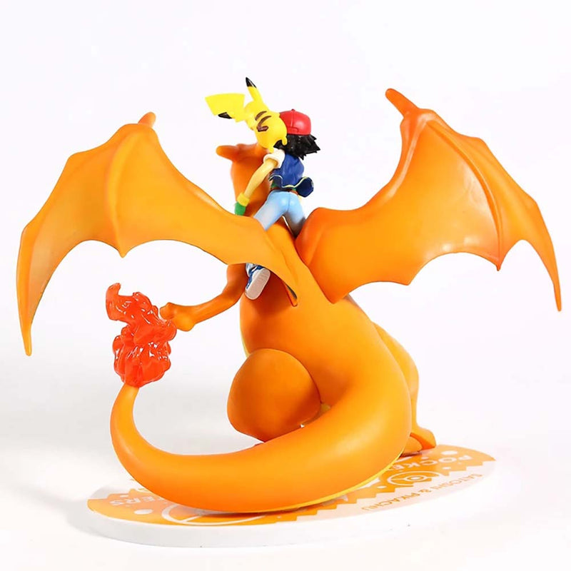 Anime Cartoon Monsters Ash Ketchum Satoshi Charizard Action Figure Toy