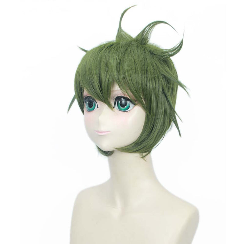 Anime Danganronpa V3 Rantaro Amami Cosplay Wig Green Short Hair