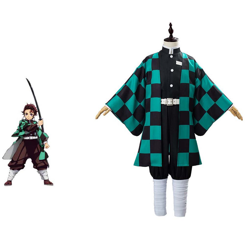 Anime Demon Slayer Kamado Tanjirou Cosplay Costume Halloween Uniform Outfit