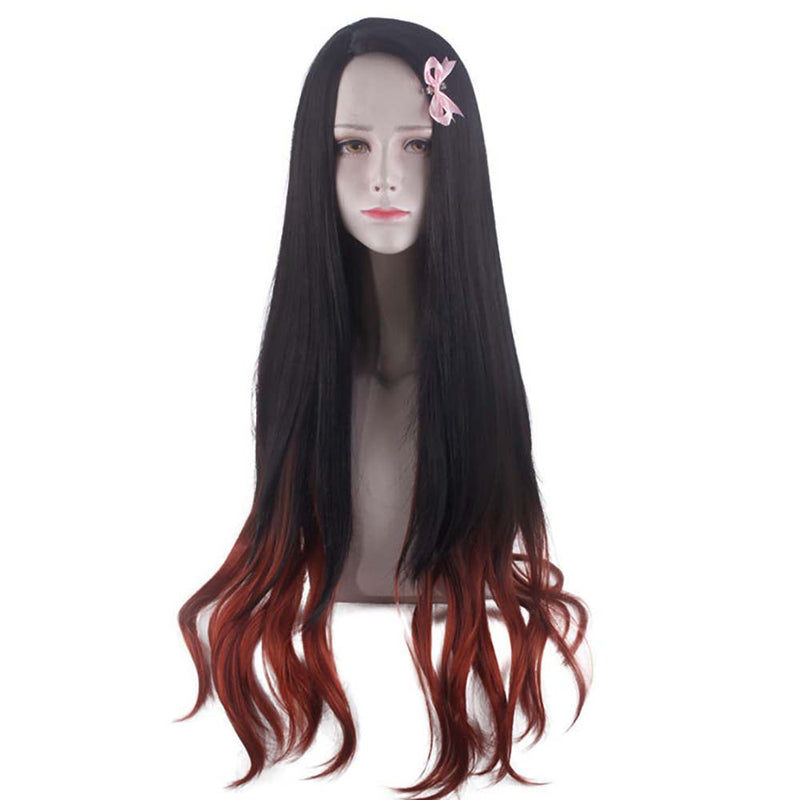 Anime Demon Slayer Kimetsu no Yaiba Kamado Nezuko Cosplay Wig