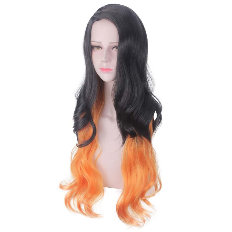 Anime Demon Slayer Kimetsu no Yaiba Kamado Nezuko Cosplay Wig