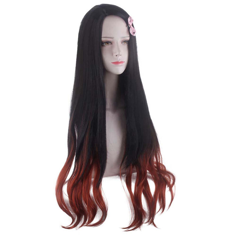 Anime Demon Slayer Kimetsu no Yaiba Kamado Nezuko Cosplay Wig