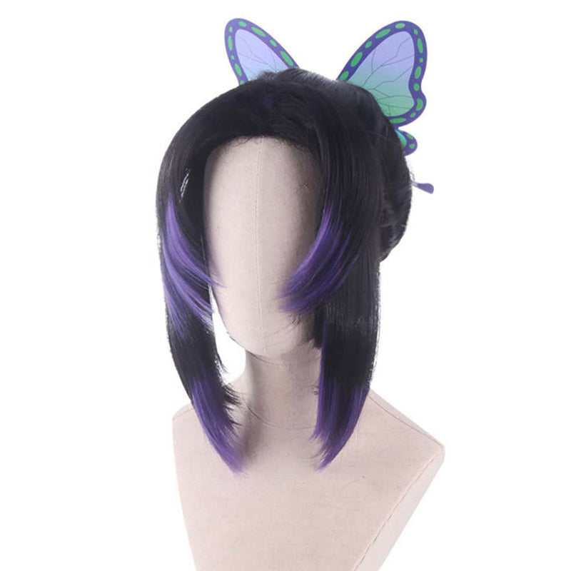 Anime Demon Slayer Kimetsu no Yaiba Kochou Shinobu Cosplay Wig