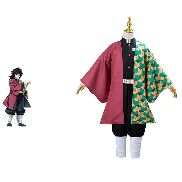 Anime Demon Slayer Tomioka Giyuu Cosplay Costume Halloween Uniform Outfit