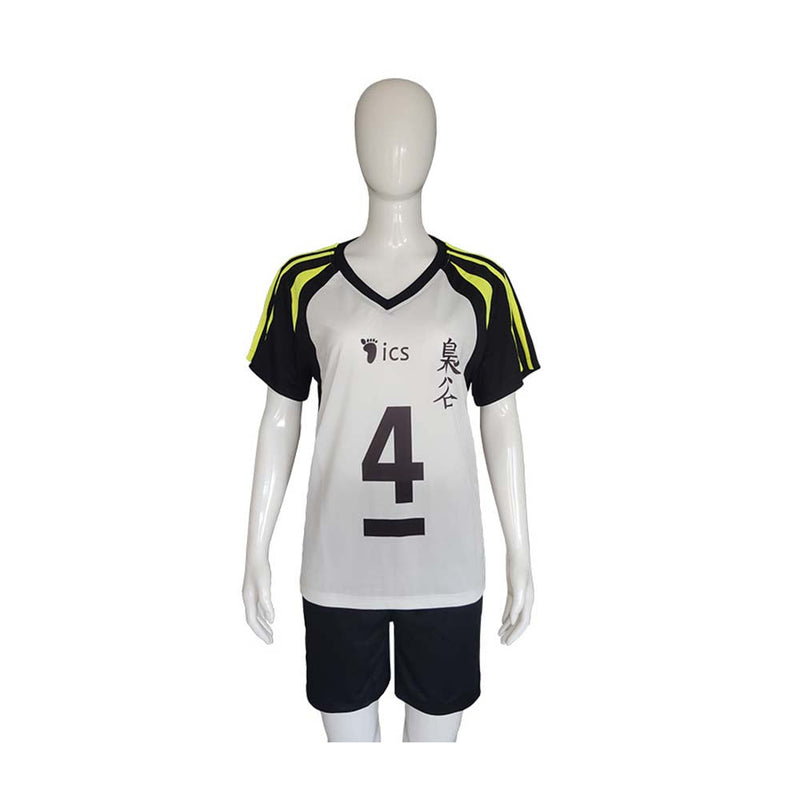 Anime Haikyuu Bokuto Koutarou Cosplay Ball Team Sportswear Uniform Number 4