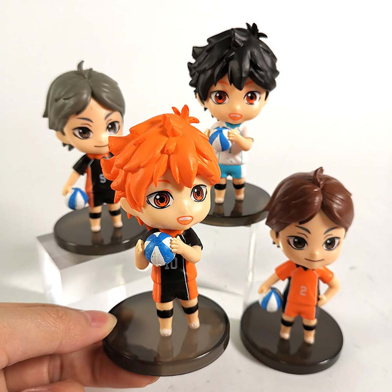 Anime Haikyuu Boy Mini Action Figure Toy 4pcs 9cm