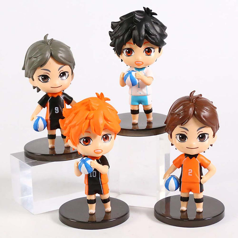 Anime Haikyuu Boy Mini Action Figure Toy 4pcs 9cm