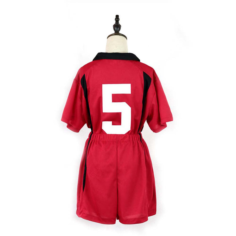 Anime Haikyuu High School Students Cosplay Ball Team Sportswear Uniform Number 5