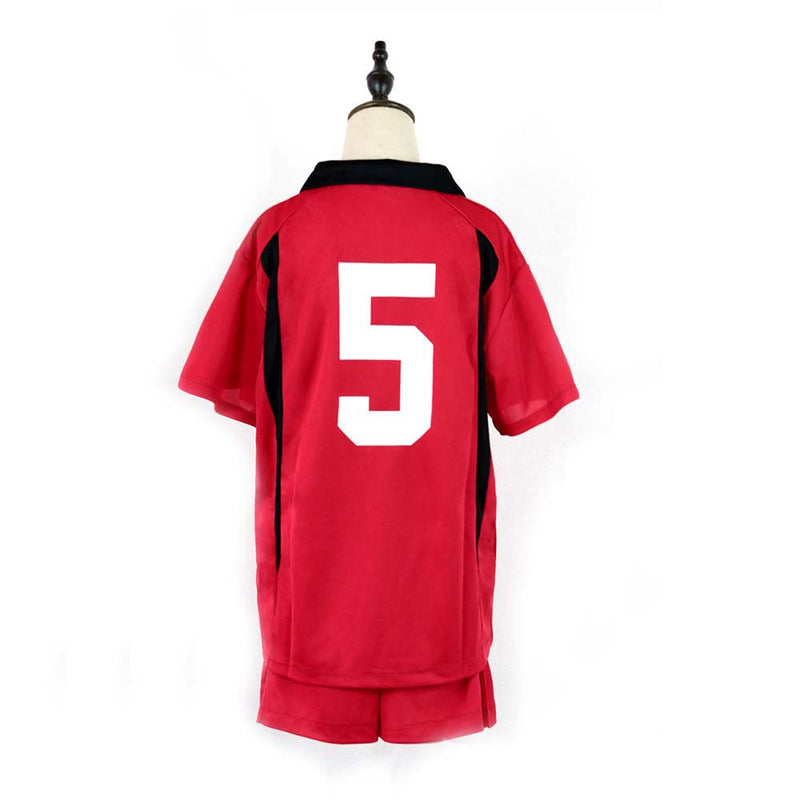 Anime Haikyuu High School Students Cosplay Ball Team Sportswear Uniform Number 5