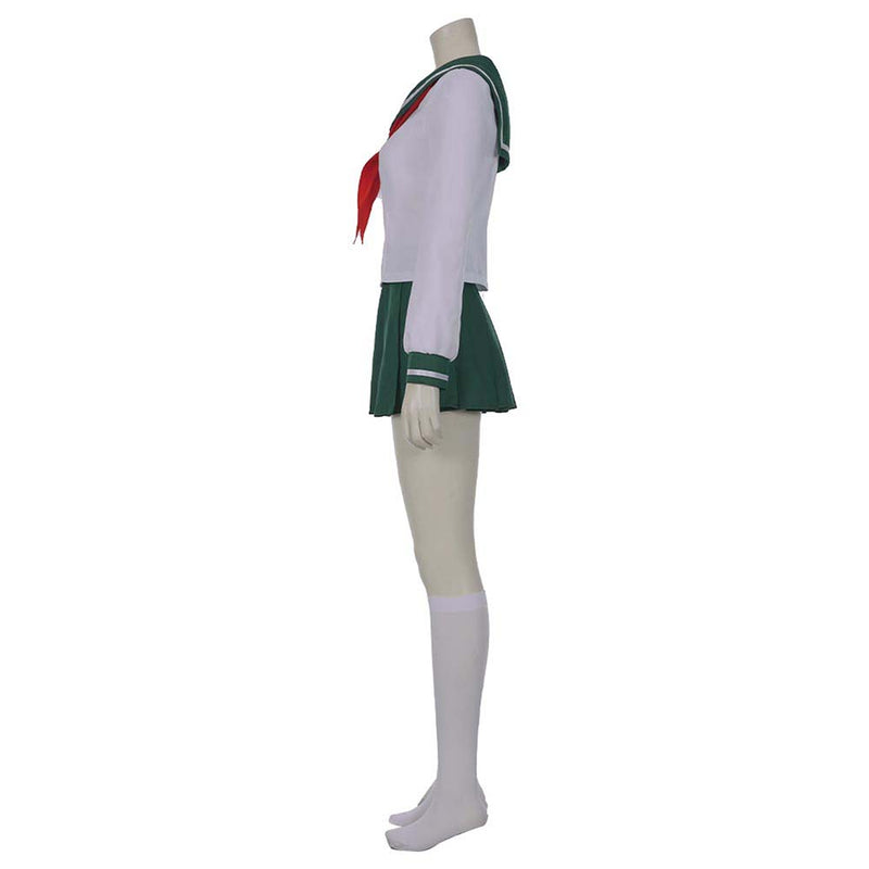 Anime Inuyasha Higurashi Kagome Cosplay Girl School Uniform Sailor Costume