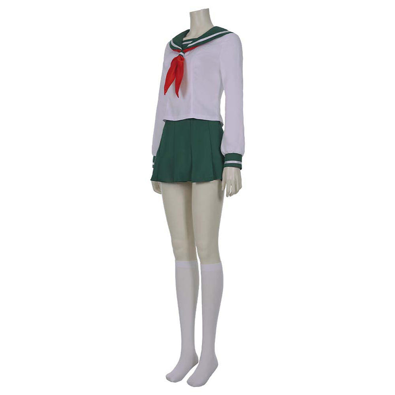 Anime Inuyasha Higurashi Kagome Cosplay Girl School Uniform Sailor Costume