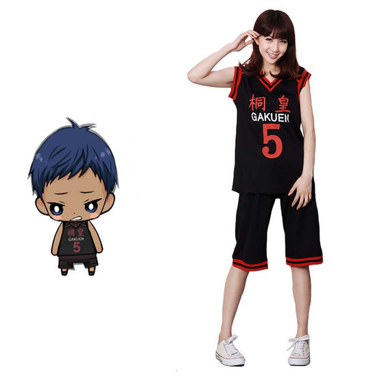 Anime Kuroko's Basketball Aomine Daiki Cosplay Team Sportswear Uniform