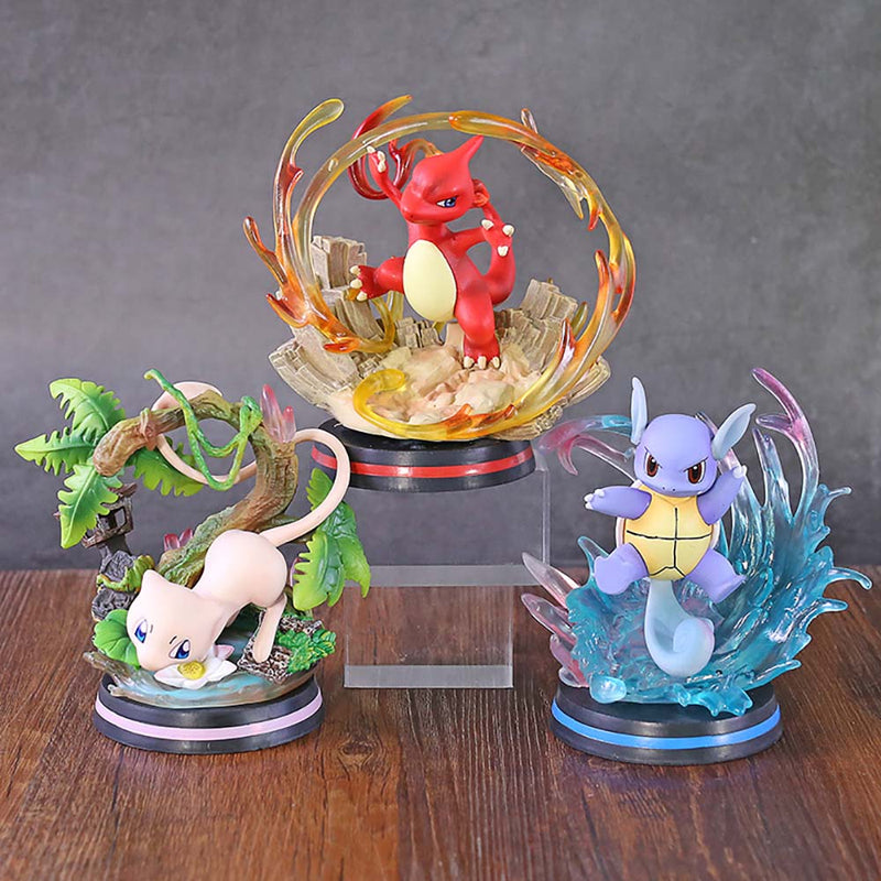 Anime Monster Center Charmeleon Wartortle Mewtwo Battler Ver Action Figure 12cm