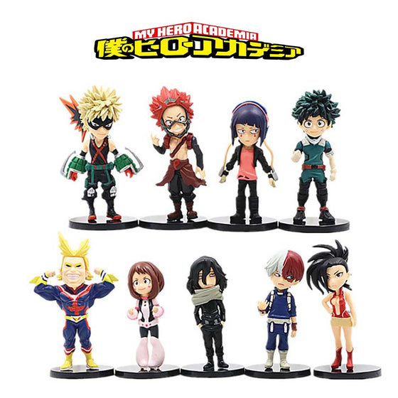 Anime My Hero Academia Action Figure Mini Model Toy 9pcs