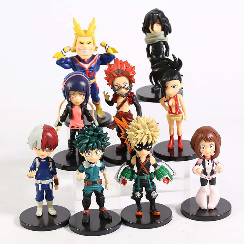 Anime My Hero Academia Action Figure Mini Model Toy 9pcs