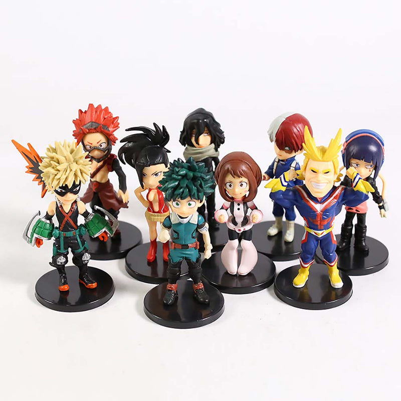 Anime My Hero Academia Action Figure Mini Model Toy 9pcs