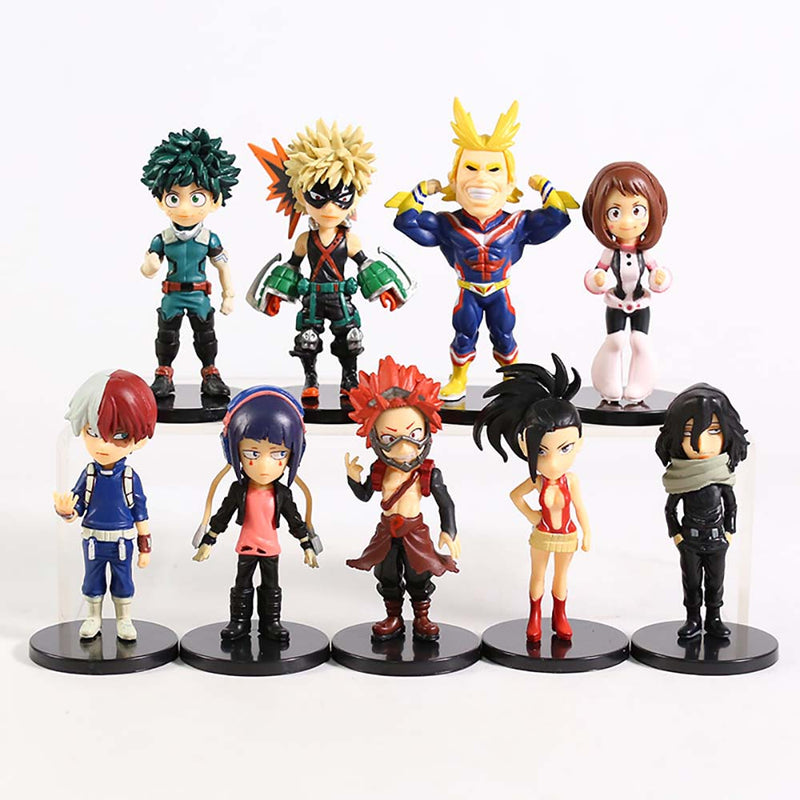 Anime My Hero Academia Action Figure Mini Model Toy 9pcs