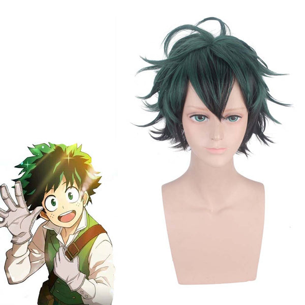 Anime My Hero Academia Midoriya Izuku Cosplay Wig Green Hair