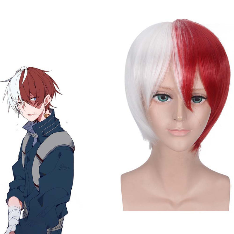 Anime My Hero Academia Todoroki Shouto Cosplay Wig Short Hair