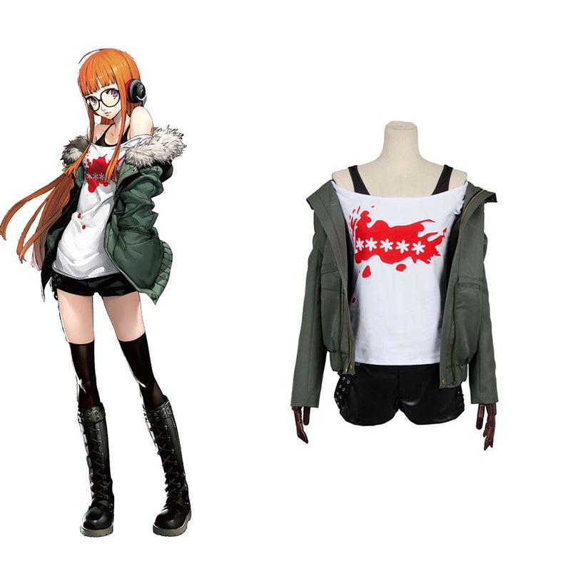 Anime PERSONA5 The Animation Futaba Sakura Cosplay Costume AFK Suit