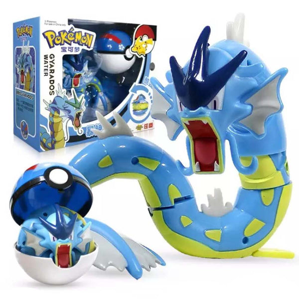 Anime Pokemon Ball Gyarados Figure Model Handmade Deformation Suit Toys