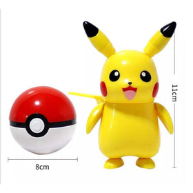 Anime Pokemon Ball Pikachu Figure Model Handmade Deformation Suit Toys