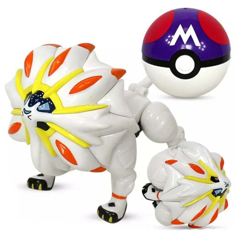 Anime Pokemon Ball Solgaleo Figure Model Handmade Deformation Suit Toys