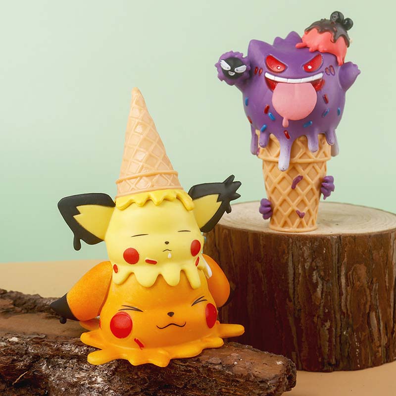 Anime Pokemon Ice Cream Action Figure Model Mini Toy 8pcs