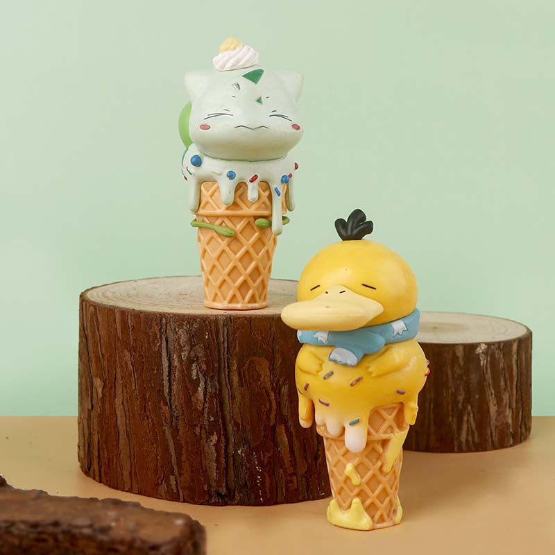 Anime Pokemon Ice Cream Action Figure Model Mini Toy 8pcs