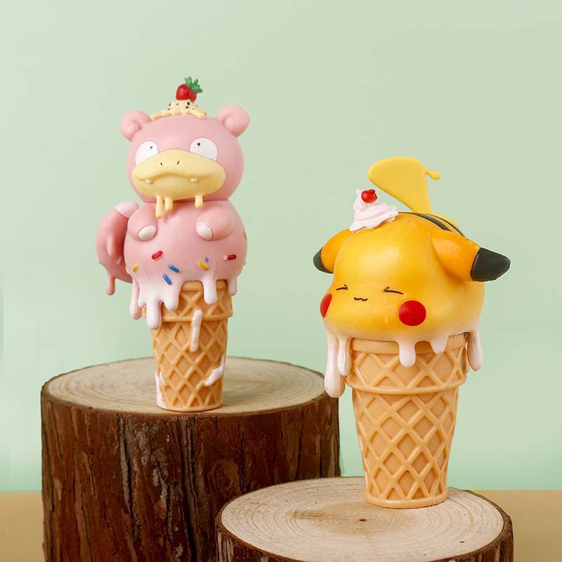 Anime Pokemon Ice Cream Action Figure Model Mini Toy 8pcs