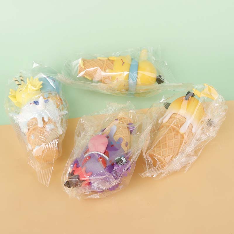 Anime Pokemon Ice Cream Action Figure Model Mini Toy 8pcs