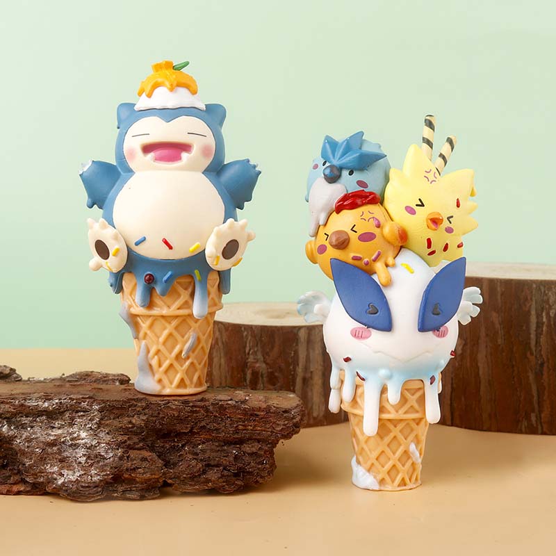 Anime Pokemon Ice Cream Action Figure Model Mini Toy 8pcs