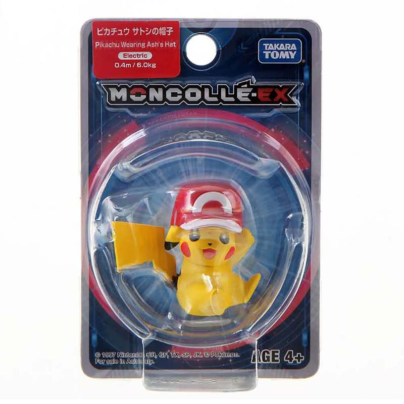 Anime Pokemon Wearing Ash's Hat Pikachu Action Figure Model Toy