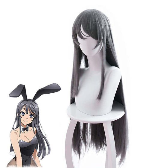 Anime Seishun Buta Yarou Sakurajima Mai Cosplay Wig Long Hair