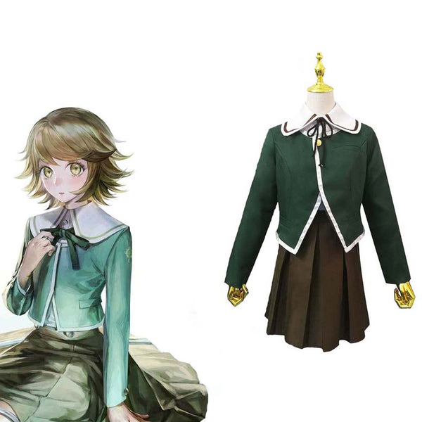 Anime Super Dangan Ronpa Chihiro Fujisaki Cosplay Halloween Costume Uniform