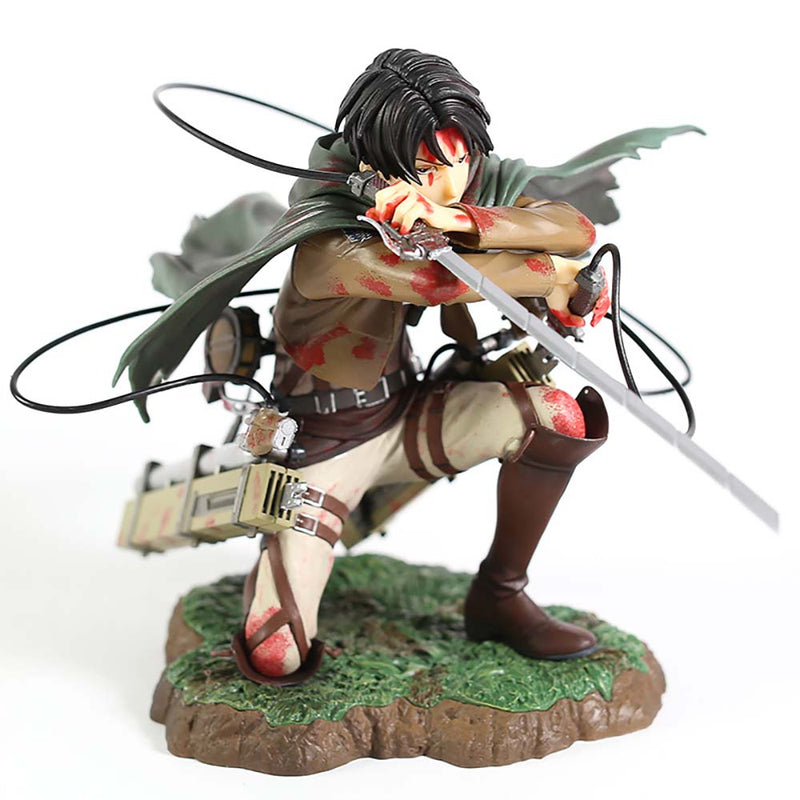 Attack On Titan Battle Damaged Levi·Ackerman Action Figure 18cm