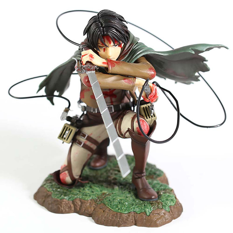 Attack On Titan Battle Damaged Levi·Ackerman Action Figure 18cm