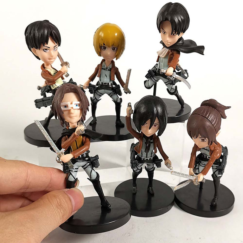 Attack on Titan Action Figure Collectible Model Toy 6pcs 9cm