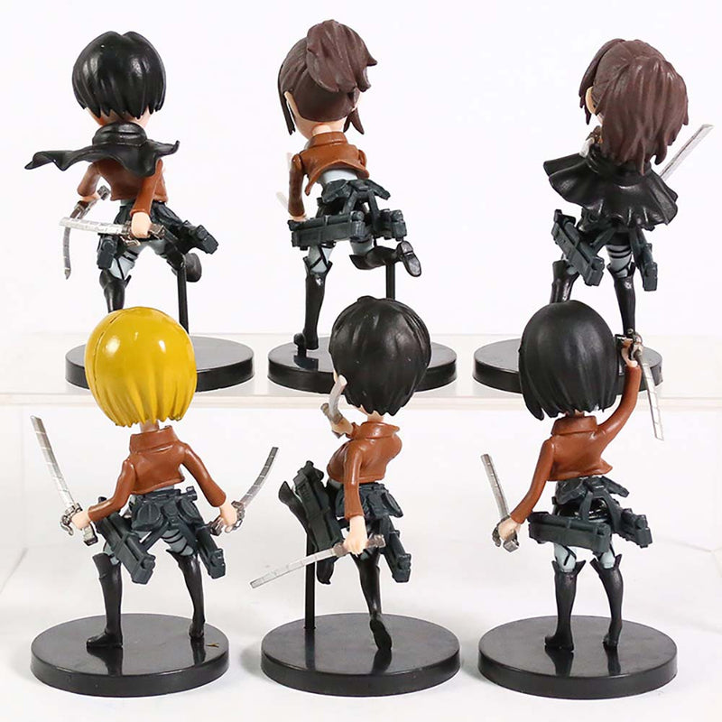 Attack on Titan Action Figure Collectible Model Toy 6pcs 9cm