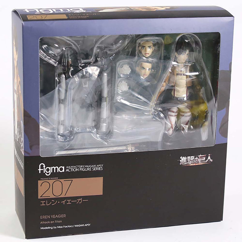 Attack on Titan Eren Yeager Figma 207 Action Figure Model Toy 15cm