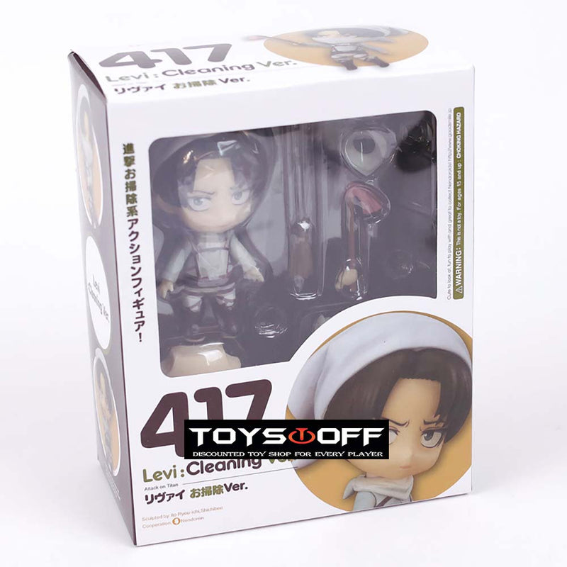 Attack on Titan Levi Cleaning Ver 417 Action Figure Toy 10cm