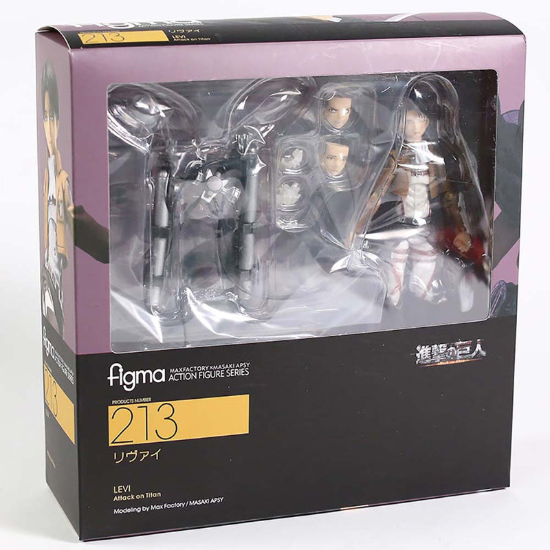 Attack on Titan Levi Figma 213 Action Figure Model Toy 15cm