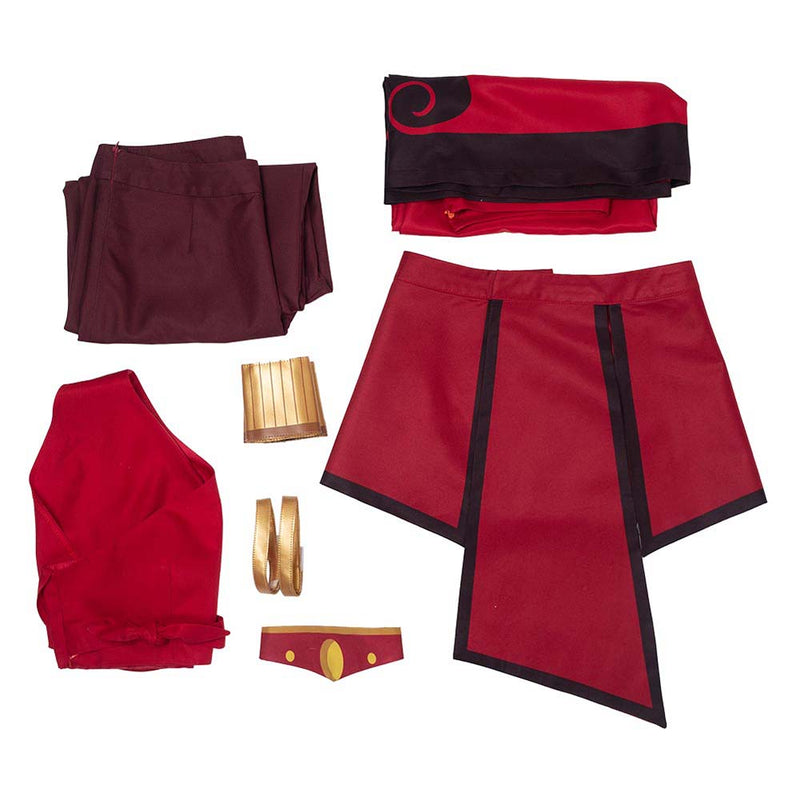 Avatar The Legend Of Korra Katara Red Dress Cosplay Costume