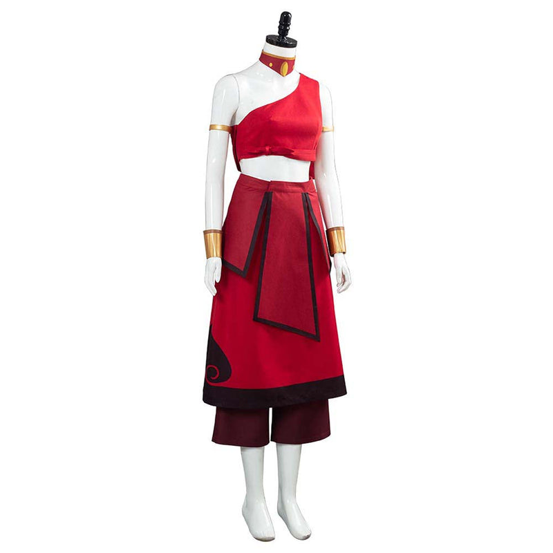 Avatar The Legend Of Korra Katara Red Dress Cosplay Costume