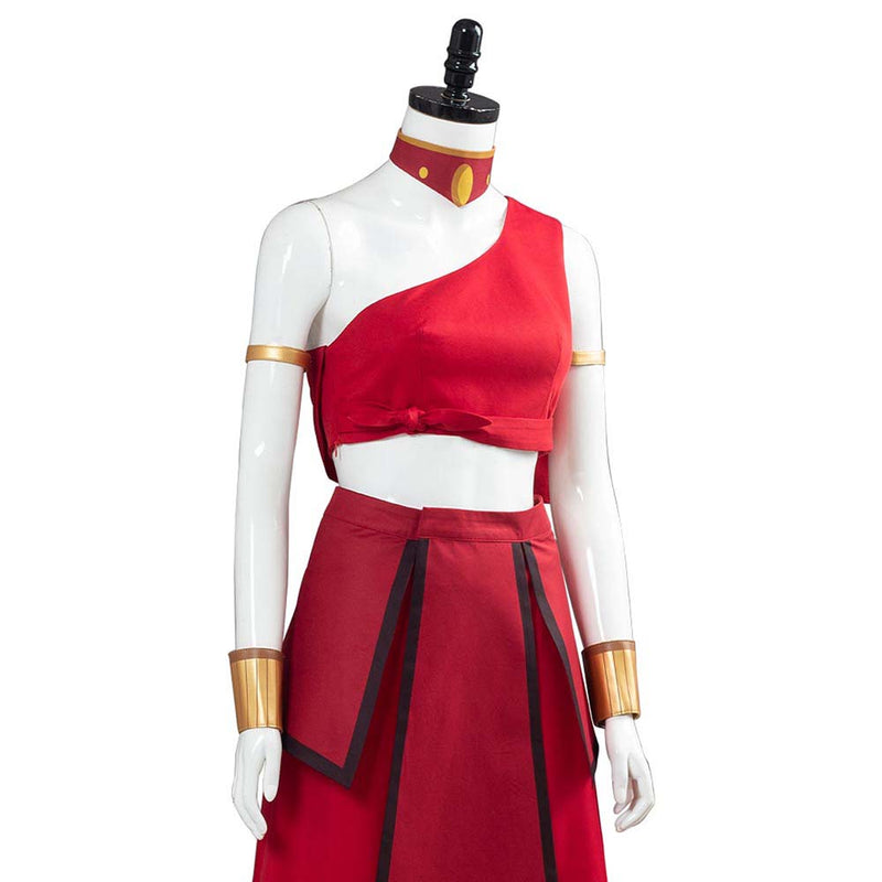 Avatar The Legend Of Korra Katara Red Dress Cosplay Costume