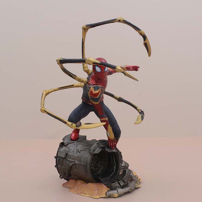 Avengers Iron Spider Man Statue Action Figure Model Toy 20cm